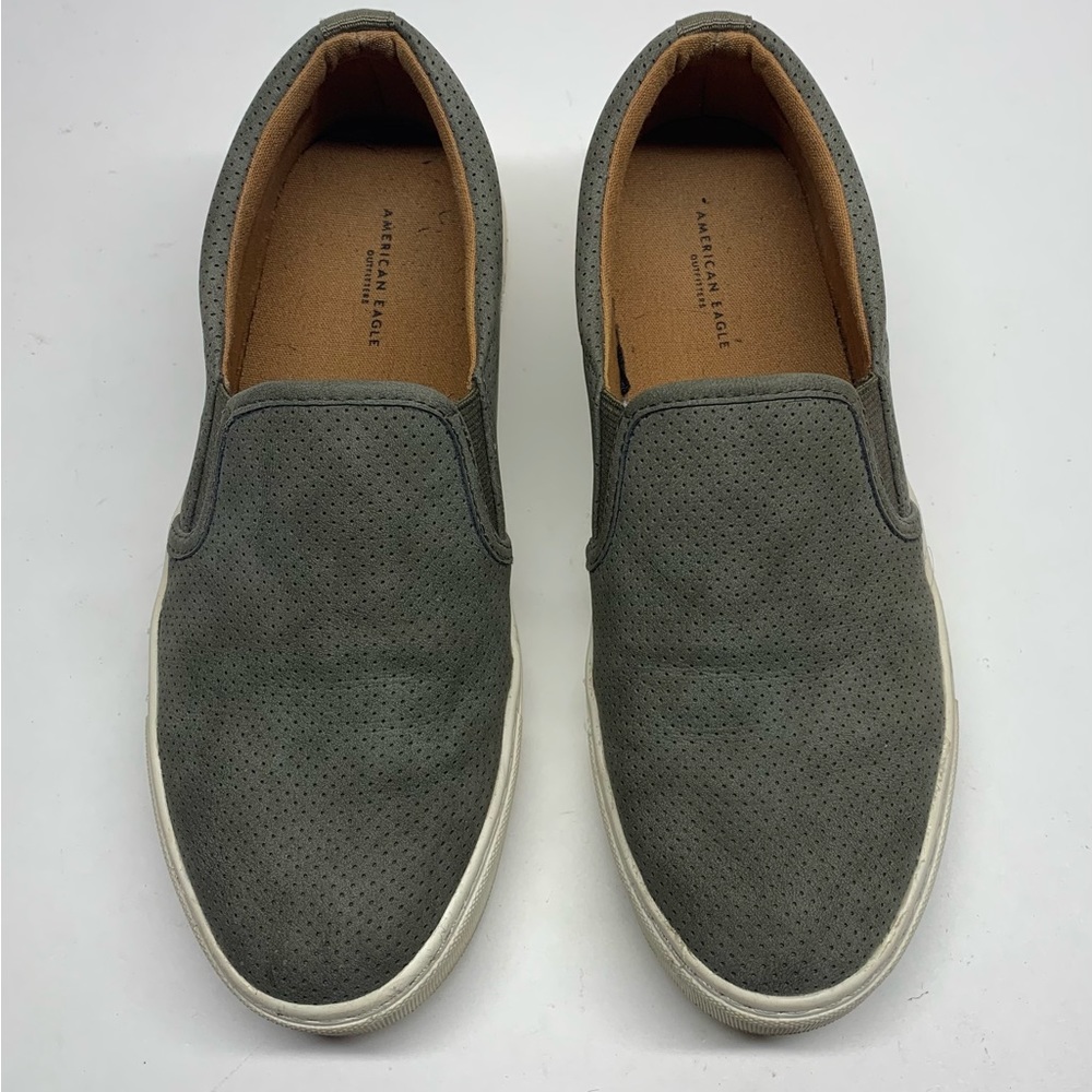 American Eagle Slip On Perforated Sneaker Shoes, Olive Green, Size 8